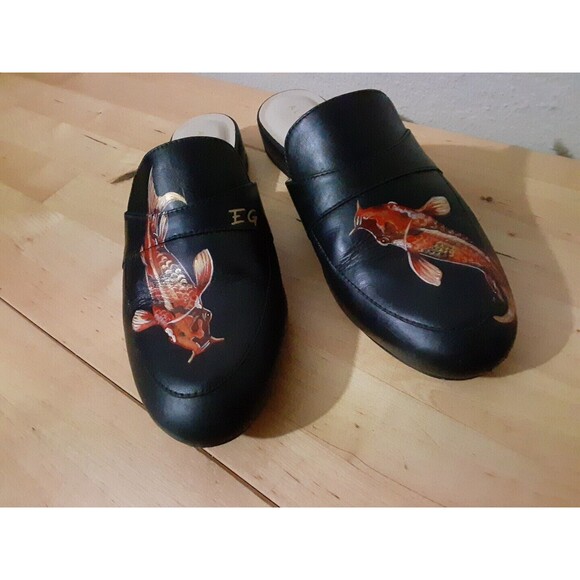 Alepel Hand Painted Koi Fish Mule multicolor size 6 - Picture 10 of 12